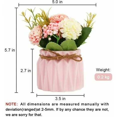 Fiori Di Ortensia Artificiale In Vaso Con Vaso In Ceramica, Varietà Di Palline Di Fiori In Seta Finta Bonsai Per Decorazioni Interne Per Camera Da Letto, Matrimoni, Scrivania, Decorazioni Per Davanzal 2 Fiori Di Ortensia Artificiale In Vaso Con Vaso In Ceramica, Varietà Di Palline Di Fiori In Seta Finta Bonsai Per Decorazioni Interne Per Camera Da Letto, Matrimoni, Scrivania, Decorazioni Per Davanzal - immagine 2