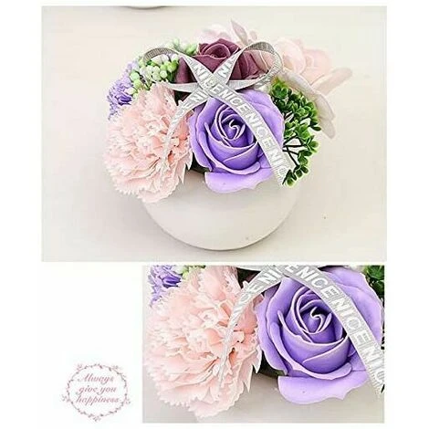 Vaso Da Fiori Artificiale In Vaso Di Plastica - Per Interni Ed Esterni - Decorazione Da Giardino , A 3 Vaso Da Fiori Artificiale In Vaso Di Plastica - Per Interni Ed Esterni - Decorazione Da Giardino , A - immagine 3