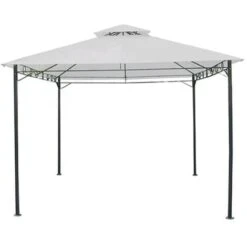 Telo Di Ricambio Universale Per Gazebo Con Air Vent Copertura Ecrù 180 Gr -3 X 3 Mt