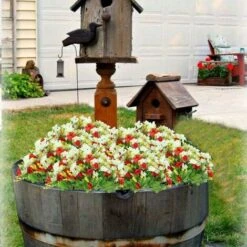 LITZEE Fiori Artificiali 4 Mazzo Di Bouquet Di Fiori Artificiali 28 Teste, Simpatico Fiore Margherita Finto Per Uso Esterno Matrimonio Casa Giardino Decor (Rosso) -Vendite VIDAXL 96298245 4