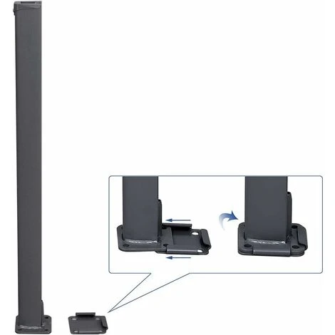 Songmics Base Per Colonna Di Tenda Laterale Rimovibile Disinstallabile 2 Songmics Base Per Colonna Di Tenda Laterale Rimovibile Disinstallabile - immagine 2