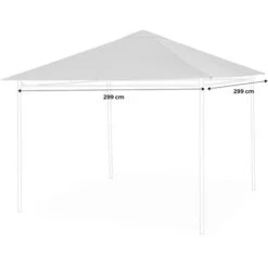 Copertura Grigia Per Elusa 3x3m - Copertura Pergola, Copertura Di Ricambio -Vendite VIDAXL 96935824 3