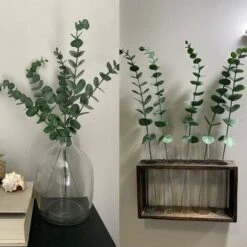 Confezione Da 10 Foglie Di Eucalipto Artificiali Dal Tocco Realistico - Rami Di Fiori Artificiali Per Bouquet Da Sposa, Decorazioni Per La Casa (grigio Verde) -Vendite VIDAXL 97077047 4