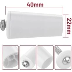 PrixPrime - Battute Per Tende A Rullo In Bianco 40 Mm 25 Unità -Vendite VIDAXL 97191213 3