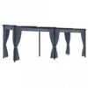 Gazebo Con Tende 3x6 Cm Antracite In Acciaio