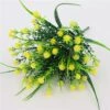 Pezzo Gypsophila Artificiale Fiore Colore Giallo
