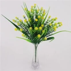 Pezzo Gypsophila Artificiale Fiore Colore Giallo -Vendite VIDAXL 97236878 3