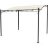 Gazebo Pergolato Pergola Da Giardino Struttura In Acciaio E Tettuccio Telo In Tessuto Tenda Tettoia Ombrellone Tendone Parasole Da Esterno Terrazzo Balcone Piscina Fiere Hanalei 3 X 2.5 X 2.4 M Beige