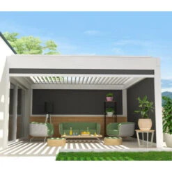 Cassonetto A Scorrimento Per Pergola SPINELLE 3,50x2,50 M (Motorisé à Télécommande - Gris Anthracite - Gris Graphite) -Vendite VIDAXL 98065794 4