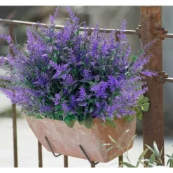 Fiori Artificiali Da Esterno Piante Di Lavanda Finte Bouquet Artificiale In Plastica Resistente Ai Raggi UV Per La Decorazione Del Portico Del Giardino Di Casa All'aperto (viola) -Vendite VIDAXL 98145300 3