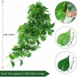 2 Pezzi Pianta Artificiale Pothos Appeso Piante Finte Artificiali Decorazione Pothos Finto Edera Foglia Verde Realistica Per Decorazioni Camera Da Letto Giardino Domestico 7 2 Pezzi Pianta Artificiale Pothos Appeso Piante Finte Artificiali Decorazione Pothos Finto Edera Foglia Verde Realistica Per Decorazioni Camera Da Letto Giardino Domestico -Vendite VIDAXL 99414714 3